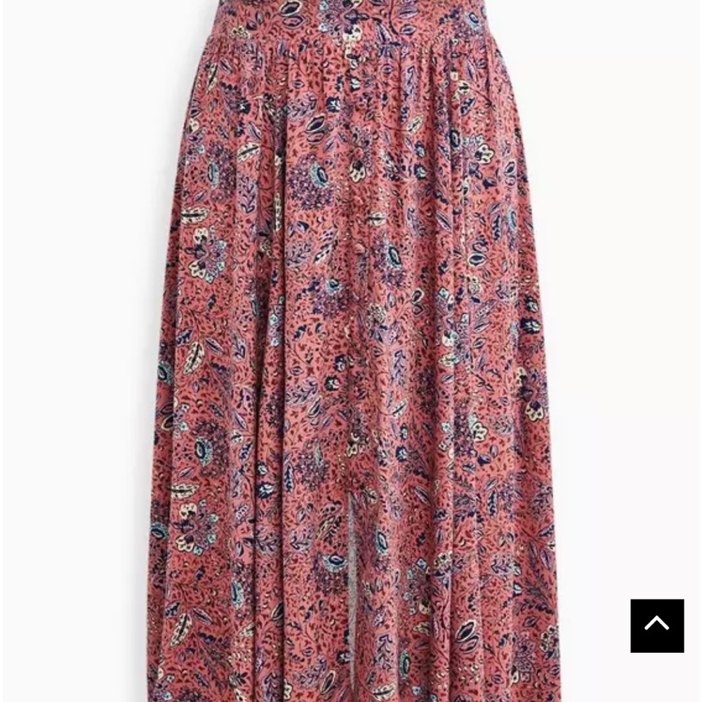 Floral Pink Midi Skirt - Picture 3 of 6
